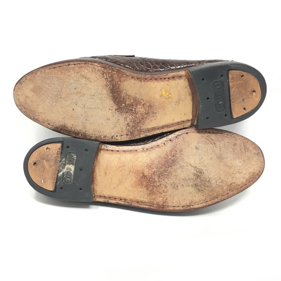Bally Loafers Shoe Size 7.5/8.5 US Brown Crocodile main image 4
